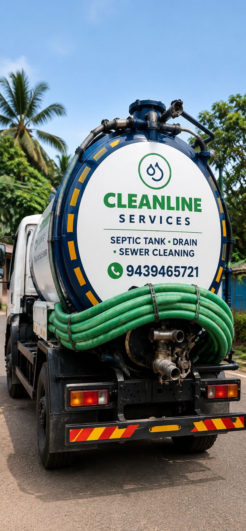 CleanLine Services septic tank cleaning vehicle on call in Salipur